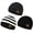 3 Pack Black Colorful Point & Black White Stripes & Black, variant on Kids Baby Winter Hat Warm Cozy Infant Toddler Beanie for Boys Girls Chunky Baby Beanies 3 Pack Black & Light Grey & Navy Blue 6-36 Months