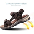 thumbnail image 6 of Visionreast Men Sandals Leather Open Toe Outdoor Hiking Sandals Air Cushion Sport Sandals Waterproof Beach Sandals, 6 of 7