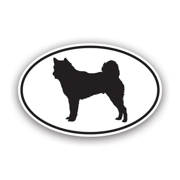 Shiba Inu Euro Oval Sticker Decal Self Adhesive Vinyl Weatherproof