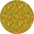 thumbnail image 1 of Ahgly Company Indoor Square Patterned Golden Brown Yellow Area Rugs, 3' Square, 1 of 6