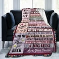 thumbnail image 2 of LHSHID to My Sister Blanket Birthday Gifts Quilt Ultra Soft Micro Fleece Throw Blankets for Thanksgiving Christmas Bed Sofa Travel Beach 50x60in, 2 of 6