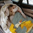 thumbnail image 6 of Whimsical Raincoat Duck Throw Blanket, Cute Duck in Yellow Rainboots Art, Soft Flannel Fleece for Couch Bed Decor 60x50, 6 of 6