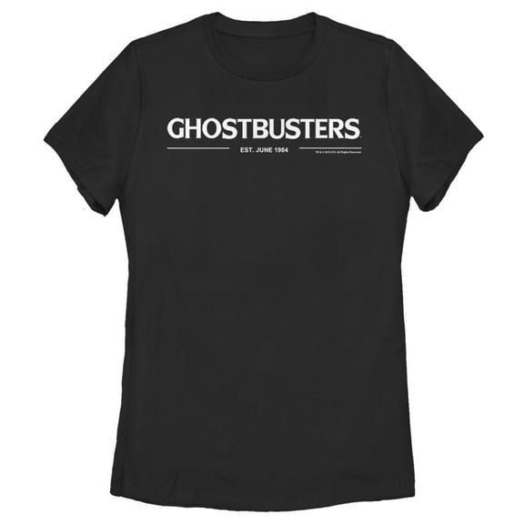 Women's Ghostbusters White Logo Graphic Tee Black X Large