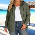 thumbnail image 7 of Craaazy Oversize Button Down Shirt for Women Casual Solid Color Loose Long Sleeve Drawstring Hooded Daily Clothes Gifts, 7 of 7