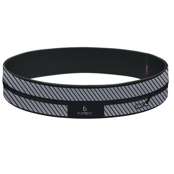 Cinturón de Running Reflectante FlipBelt Negro Talla L