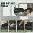 thumbnail image 3 of Pingliang Home Furniture Set with 4 Throw Pillows,Convertible Sectional Sofa with Storage Ottoman and Loveseat, 3 Seat L Shaped Couch with Side Storage Pockets for Living Room Office Apartment Studio, 3 of 9