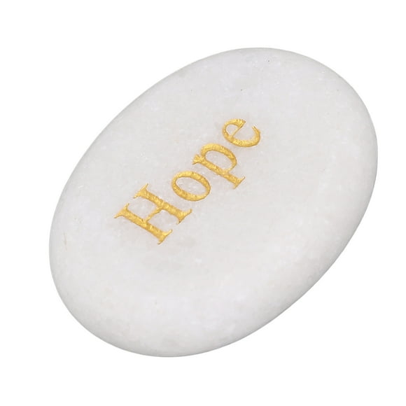 Engraved Inspirational Stone, Encouragement Motivational Marble, 3 Different Positive Words Faith Rocks, Garden Stones, Meditation Amulets for Home Decor and Gifting, Palm Sized
