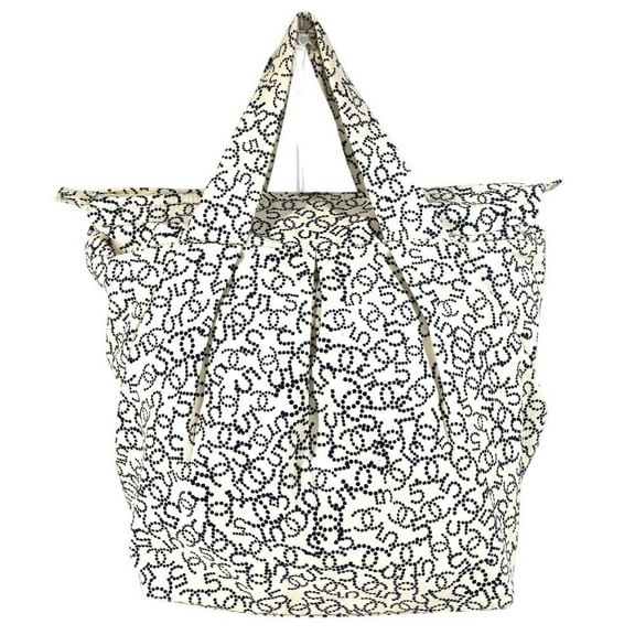 Pre-Owned CHANEL Arabesque Tote Bag, Canvas Handbag, Women's, White (Good)