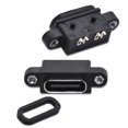 thumbnail image 3 of 10 Piezas -USB Tipo C 4 Impermeable Hembra USB C Puerto de Enchufe con Orificio de Tornillo Interfaz de Carga de AlimentacióN Conector USB, 3 of 5