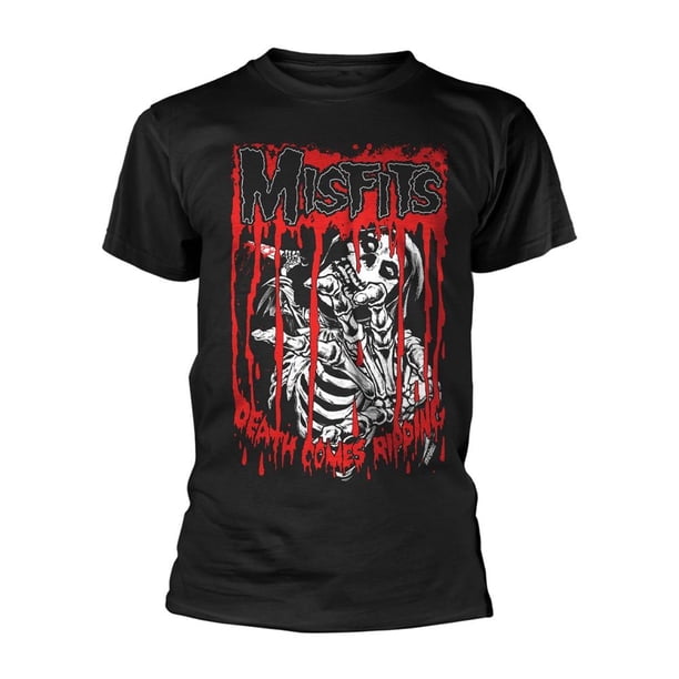 Misfits - Camiseta Death Comes Ripping para Adultos Unisex (Negro)