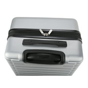 Protege Vacationer 20-inch Carry-on Expandable Hardside Luggage With 360-Spinner Wheels and Divider Pockets, Silver