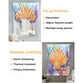 thumbnail image 3 of Summer Coastal Tie Up Curtains for Window, Thermal Insulted Balloon Shade Adjustable Rod Pocket Curtains Valance Panels for Kitchen Bathroom Cafe 42 x 54 Ocean Colorful Shell Coral, 3 of 6