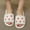 White, variant on Aueoeo Women's House Slipper Heart Graphic Decr Open Toe Comfy Fuzzy Shoes Casual Bedroom Outdoor Slippers