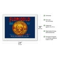 thumbnail image 2 of Florigold Groves - Indian River Citrus Fruit - Oak Hill Florida - Vintage Fruit Crate Label c.1930s - Japanese Unryu Rice Paper Art Print (Unframed) 18 x 24 in, 2 of 4