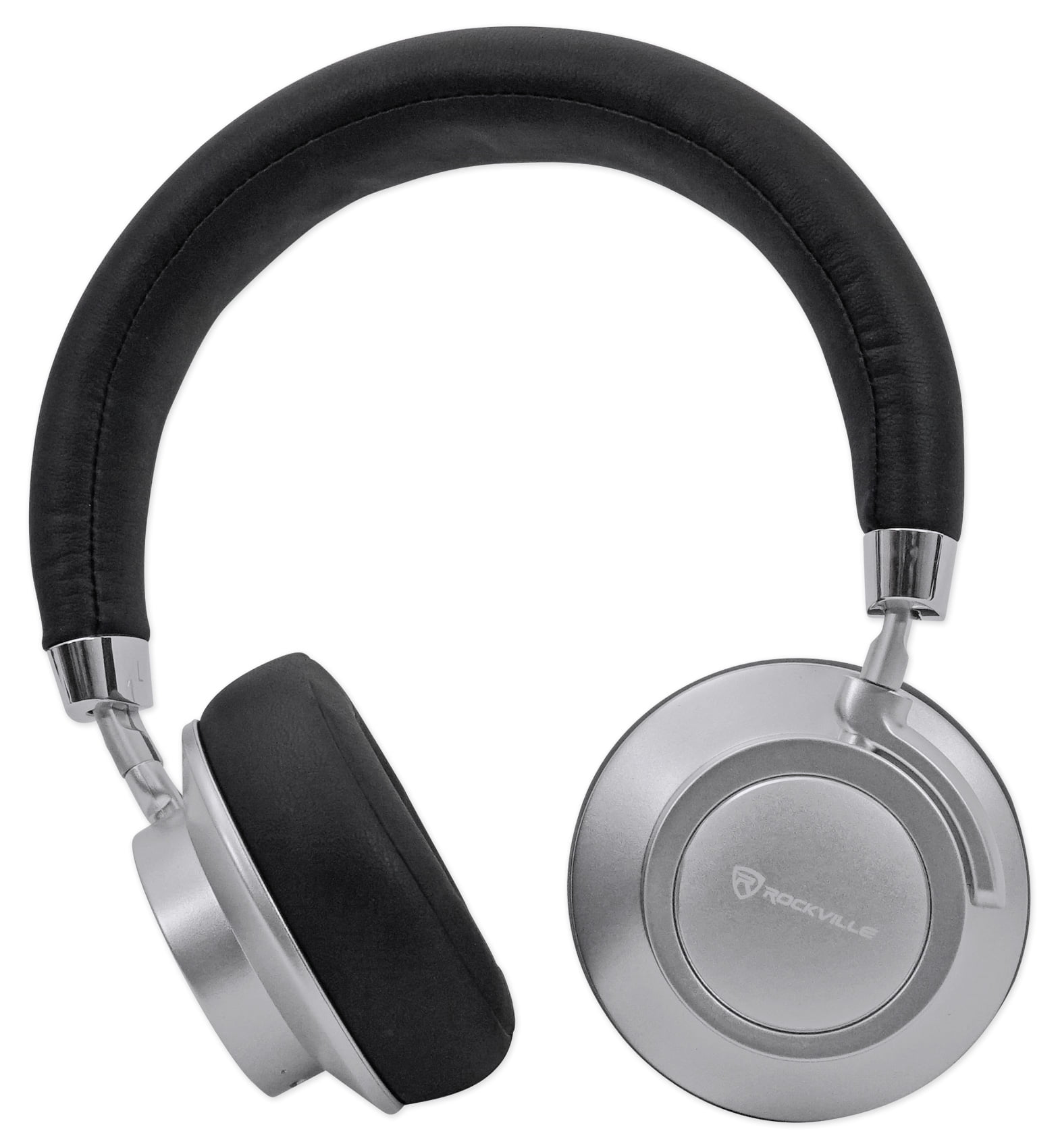 Black/Silver Over-Ear Headphones For Archos Diamond 2 Smartphone Lightweight 