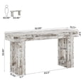 thumbnail image 5 of 63-Inch Long Console Table Wooden Rectangular Sofa Table Behind Couch Farmhouse Entryway Table For Hallway Living Room Entrance (Distressed White), 5 of 7