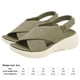 thumbnail image 2 of Sandalias cruzadas para mujer Sandalias con plataforma de cuña transpirables para viajes al aire libre, 2 of 9