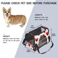 Electrocardiogram Fabric Dog Carrier Bag with Nylon bing Strap