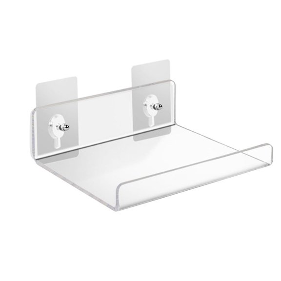 Acrylic No Punching Self-Adhesive Wall Display Rack Bathroom Kitchen Use