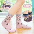 thumbnail image 2 of Odeerbi 5 PCS Cotton Crew Socks for Kids Boys Girls Breathable Cute Soft Socks Kids Children Print Warm Middle Tube Socks, 2 of 9