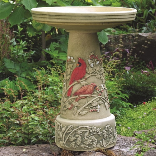 Birds Choice Burley Clay Summer Cardinal Birdbath by Bird's Choice