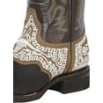 thumbnail image 2 of Men's Genuine Leather Embroidered Western Rodeo Cowboy Boots 'El General' Choco 33309, 2 of 5