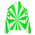 thumbnail image 6 of Jackets for Women Winter Coat Jackets Flannel Stand Collar Jacket(Aesthetic Green And White Sunburst,Size:S-4XL), 6 of 7