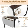 thumbnail image 5 of Costway 32" Computer Desk Small with Charging Station Storage Bag & Headphone Hook, 5 of 10