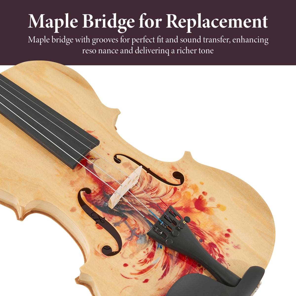 Professional 4/4 Full-Size Violin - Premium Sound Durable Lightweight Complete Accessories Handcrafted Finish Unique Gift for Musicians