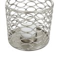 thumbnail image 5 of DecMode 4"W, 4"H Metal Glam Candle Holders, Silver, 3-Piece, 5 of 9