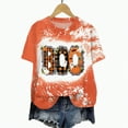 thumbnail image 4 of Towmus Boo Letter Print Tops Halloween Doodles Shirt for Women Crew Neck Cute Graphic Womens Fall Pumpkin Tees, 4 of 6
