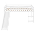 thumbnail image 5 of Bellemave Twin Loft Bed with Slide, Wood Low Loft Bed with Climbing Ladder & Storage Space, Twin Size Beds for Teen, No Box Spring Needed (White), 5 of 7