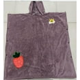 thumbnail image 3 of Djunllk Wearable Bath Towels for Women - Velvet Hooded Bathrobe Soft & Absorbent Small Cape, 45 x 33 inch, 3 of 3