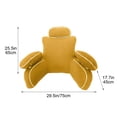 thumbnail image 3 of YYV Large Lumbar Bed Headrest Pillow Orthopedic Back Support Cushion Breathable Soft Fabric Oversized Bed Sofa Reading Headboard Cushion Comfortable Posture Support Home Relaxation, 3 of 7