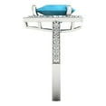 thumbnail image 3 of Halo Engagement Ring for Women - 2.36ct Simulated Turquoise in 14K White Gold Promise Ring, 3 of 6