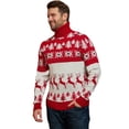 thumbnail image 1 of Suéteres navideños, suéteres de cuello alto, suéteres de punto, suéteres de cuello alto de manga larga, suéteres casuales para hombres, tops cálidos de invierno, 1 of 6