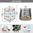 thumbnail image 2 of Yayeee Ashtray with Lid for Cigarette Smokeless Stainless Steel Home Ash Holder, Light Blue Checkered Heart, 2 of 7