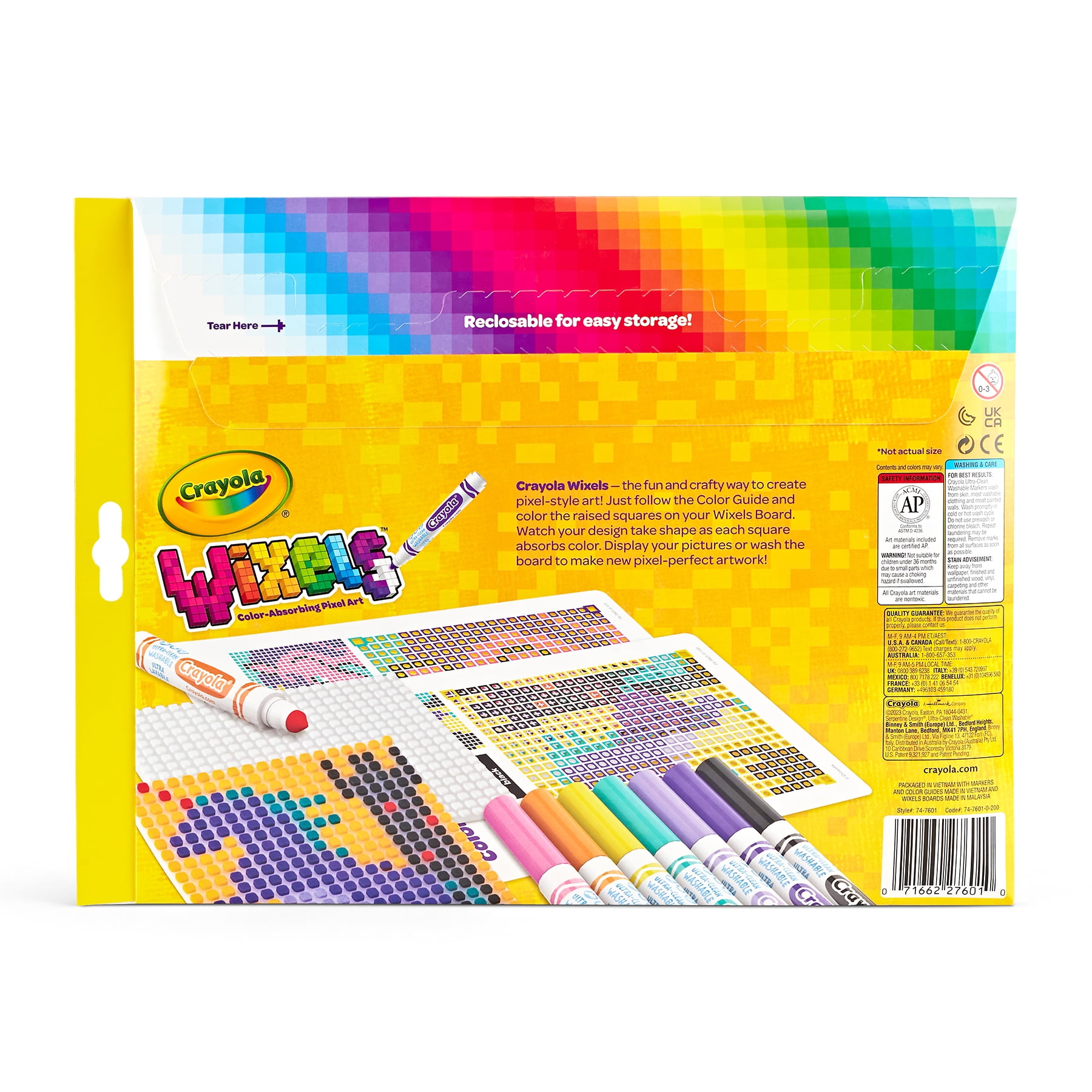 Crayola Wixels Unicorn Activity Kit, Pixel Art Coloring Set, Gift for Kids, Ages 6, 7, 8, 9