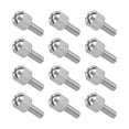 thumbnail image 1 of 12 Pcs M4x10mm Computer Case Thumbscrews, Carbon Steel Knurled Screw, Silver, 1 of 6