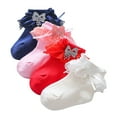 thumbnail image 3 of CHENGYU Infant Baby Girls Ruffle Socks Sweet Eyelet Frilly Lace Princess Ankle Socks, 3 of 3