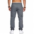 thumbnail image 4 of Mavick Pants for Men Drawstring Casual Hiking Joggers Athletic Trousers Loose Straight Sweatpants for Men, 4 of 9