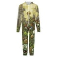 thumbnail image 4 of Plants Vs Zombies Men's Hooded Jumpsuit - Zip Up One Piece Pajamas Soft Cozy Winter Warm Plush Loungewear, 4 of 8