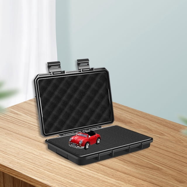 Caja de exhibición de modelos de automóviles negra para vitrina a escala 1:64, organizador multifunción, protector para mostrador de cocina y tienda L