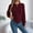 Red, variant on Knit Sleeve Sweater For Women Fall Winter Casual Solid Color Irregular Pullover Mens Warm Shirts Womens Cropped Pullover Sweaters Light Weight Sweater Men Screw Neck Sweater Air Overs Women's Pullover