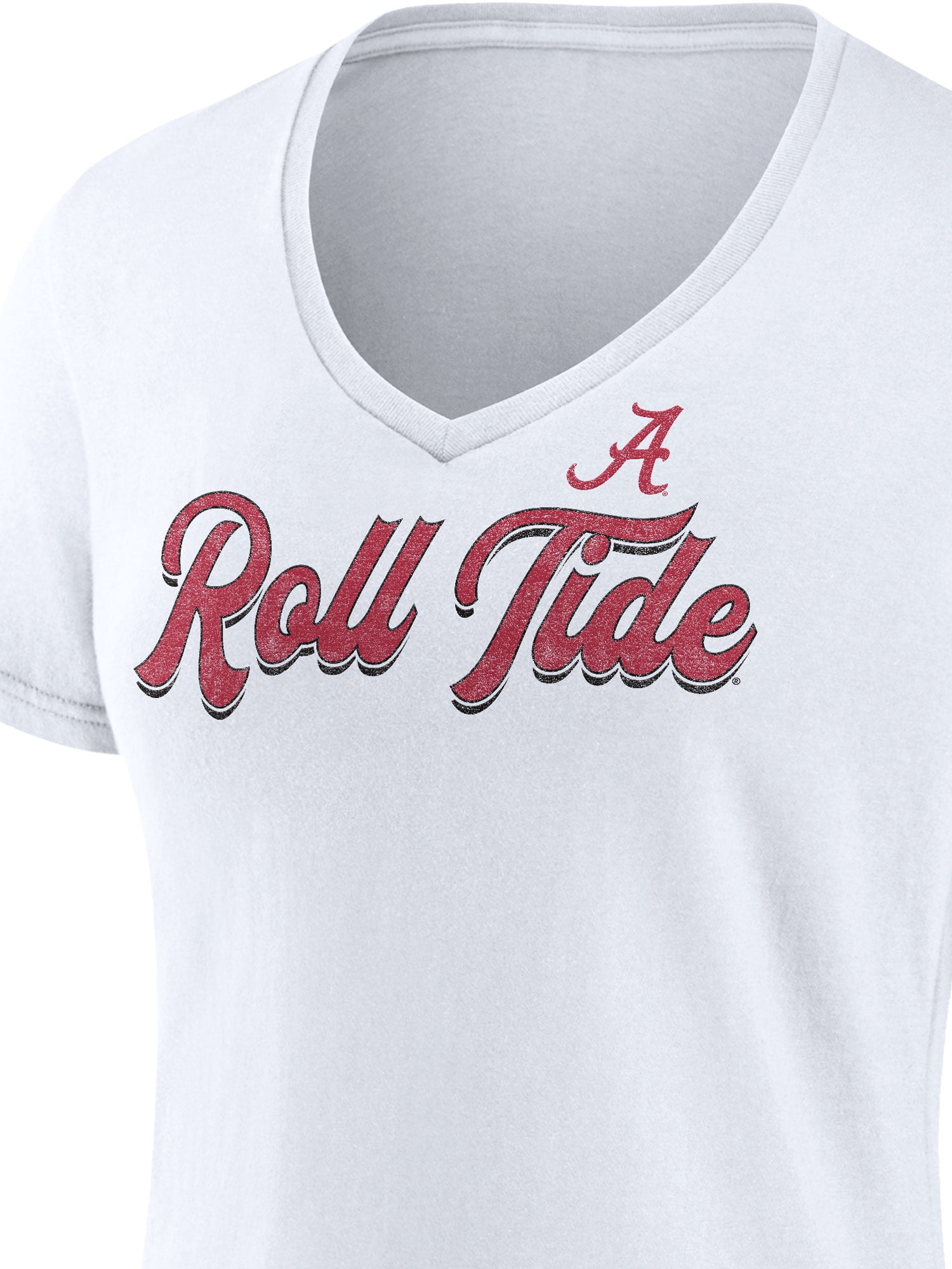 NCAA Alabama Crimson Tide Women's Cotton White Short Sleeve T-Shirt