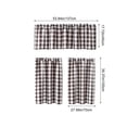 thumbnail image 2 of 3Pcs Kitchen Curtain Set, Small Coffee Valance & Tiers for Basement, Light Filtering & Heat Insulating Window Treatment for Small Windows, Beige, 2 of 8