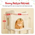 thumbnail image 6 of Furcato Cat Tree with 3 Steps, 28.7 inches Cat Tower for Indoor Cats, Cat Condo with Sisal-Covered Scratching Posts, Beige, 6 of 7