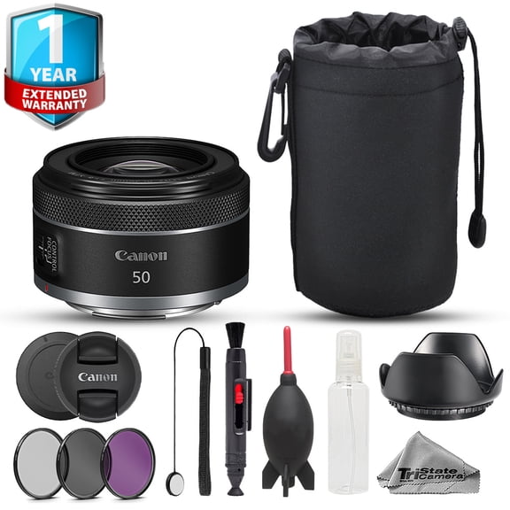 Canon RF 50mm f/1.8 STM Lens - 10pc Advanced Bundle   1 Yr Warranty (International Version)