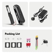 YOSE POWER Ebike Battery 48V 13Ah Down Tube Battery for 200-1000W Motor, Electric Bicycle Lithium-Ion Battery, Safe Lock, Led Indicator Light, with Base and Charger