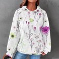 thumbnail image 5 of Women's Waffle Sweatshirt Fashion Print Hooded Sweatshirts Loose Casual Long Sleeve Top with Pocket Drawstring Pullover 2025 Trendy Clothing, 5 of 5
